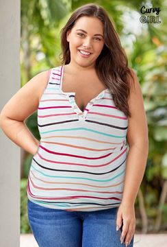 Immagine di PLUS SIZE TANK TOP STRIPED